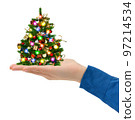 Christmas tree in hand 97214534