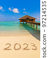 Numbers 2023 on beach 97214535