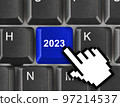 Computer keyboard with 2023 key 97214537