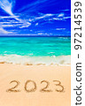 Numbers 2023 on beach 97214539