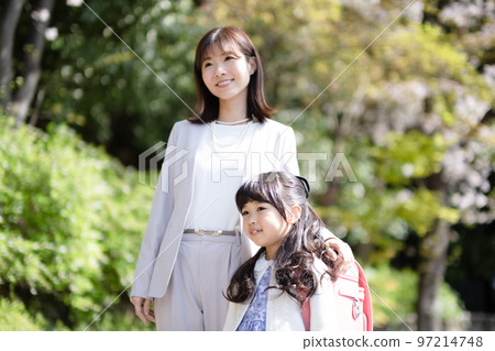 Mother and daughter portrait Mother and daughter portrait 97214748