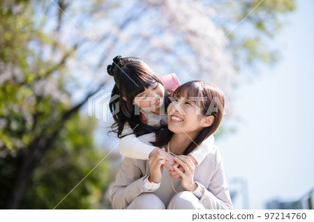 Mother and daughter portrait 97214760