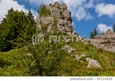 remains of an old fortress in tustan remains of an old fortress in tustan 97214816