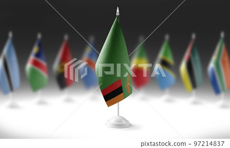 The national flag of the Zambia on the background of flags of other countries The national flag of the Zambia on the background of flags of other countries 97214837