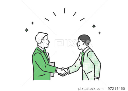 商務人士握手的插圖材料 97215460