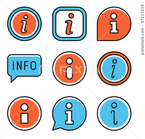 Info Icons Set on White Background. Line Style Vector Info Icons Set on White Background. Line Style Vector 97215819