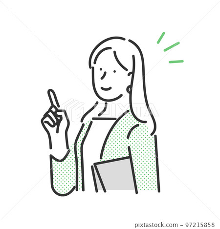 通過指向解釋的商務人士的插圖素材 97215858
