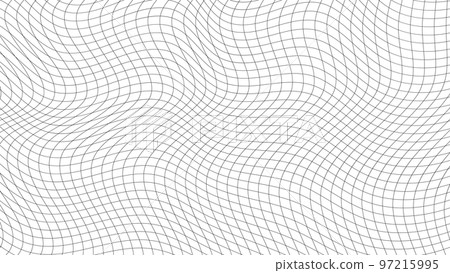 Grid pattern line, wave wavy background, warp geometric curve repeat 97215995