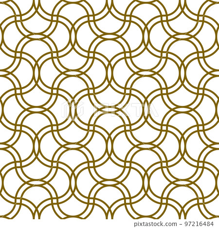 Seamless arabic geometric ornament in brown color. Seamless arabic geometric ornament in brown color. 97216484