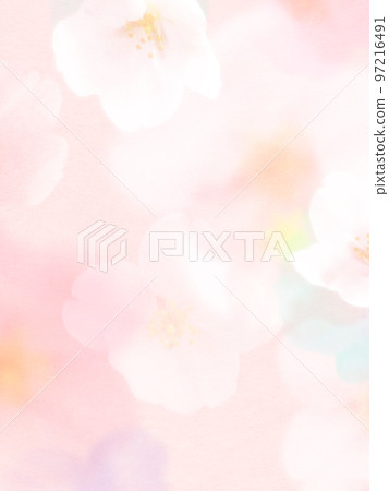 Gentle cherry blossoms and Japanese paper material Gentle cherry blossoms and Japanese paper material 97216491