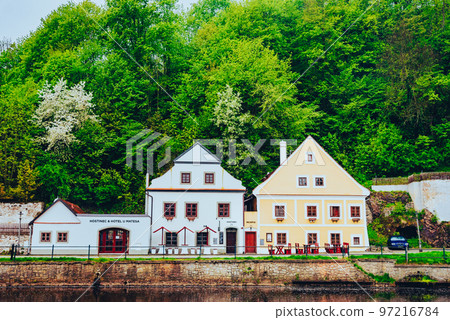 House with red triangular roof Cesky Krumlov House with red triangular roof Cesky Krumlov 97216784