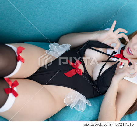 Sexy woman body in fancy dress 97217110
