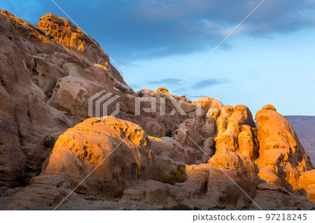 sandstone rocks in little petra Jordan 97218245