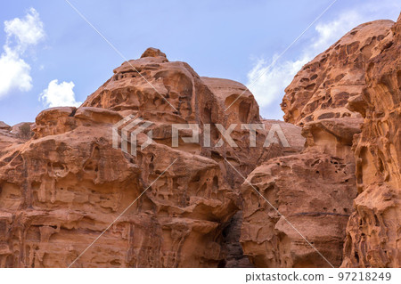 sandstone rocks in little petra Jordan 97218249