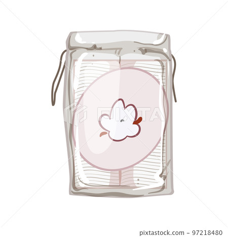 face cotton pad cartoon vector illustration 97218480