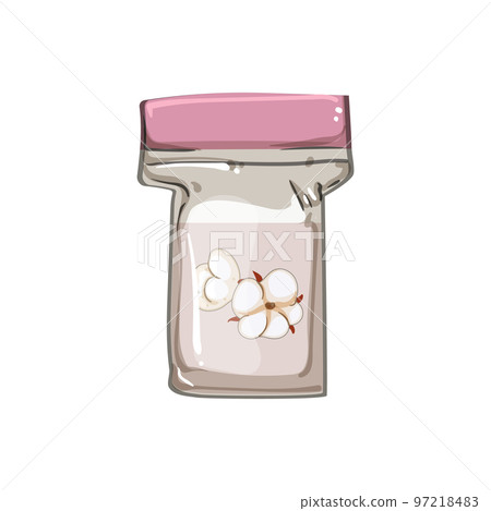 beauty cotton pad cartoon vector illustration 97218483