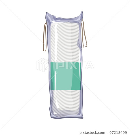 cosmetic cotton pad cartoon vector illustration 97218499