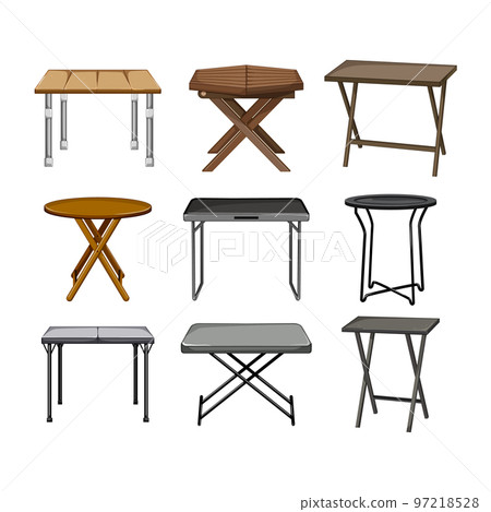 folding table set cartoon vector illustration folding table set cartoon vector illustration 97218528