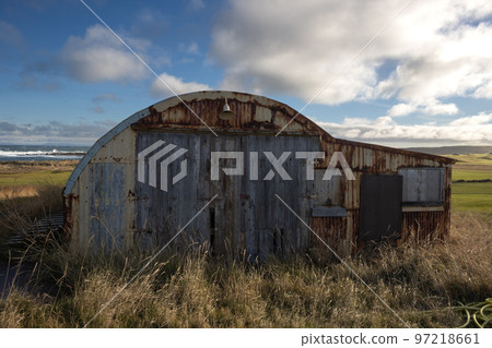 Barn in a pasture, Holmsvollur, Iceland Barn in a pasture, Holmsvollur, Iceland 97218661