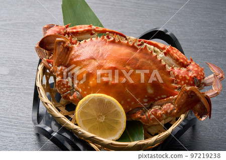 Japanese cuisine, salt-boiled migratory crab 97219238