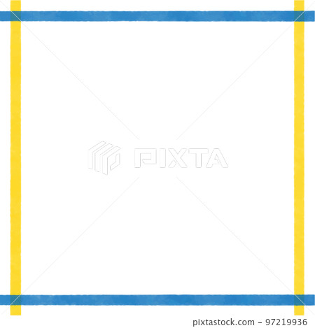 Simple and cute watercolor style square frame material Simple and cute watercolor style square frame material 97219936