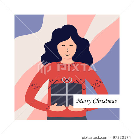 Merry Christmas and a happy new year. Greeting card or poster. Design template with typography for web, social media, print Merry Christmas and a happy new year. Greeting card or poster. Design template with typography for web, social media, print 97220174