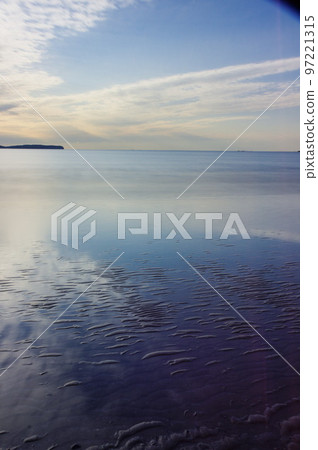 fukutsu city mirror sea sunset, sunset, reflection fukutsu city mirror sea sunset, sunset, reflection 97221315