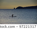 fukutsu city mirror sea sunset, sunset, reflection 97221317