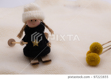 雪針織毛衣媽媽女孩生日冬天 雪針織毛衣媽媽女孩生日冬天 97221655