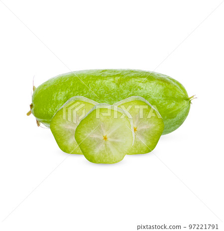 Bilimbi fruit (Bilimbing, Averrhoa bilimbi Linn) isolated on white background 97221791