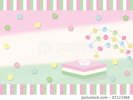 Hinamatsuri 可愛的背景材料，柔和的色彩 97221966