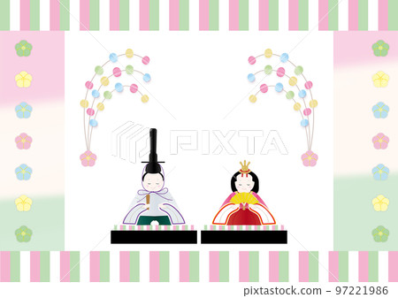 女兒節雛人偶雛人偶和天皇 97221986