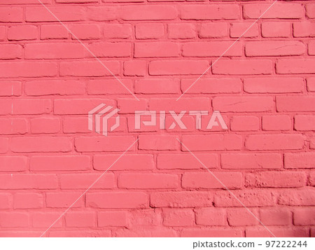 Pink brick wall as background, texture. 97222244