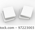 template empty book mockup set white background 97223003