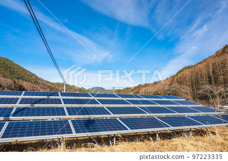 Solar panels installed deep in the mountains, Tatsuno Town Solar panels installed deep in the mountains, Tatsuno Town 97223335