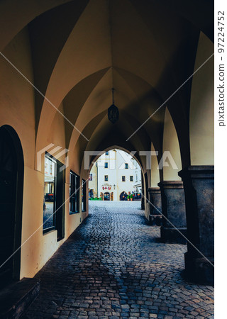 Cobbled streets Cesky Krumlov 97224752