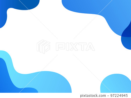 由波浪藍色不規則形狀組成的框架圖素材 97224945