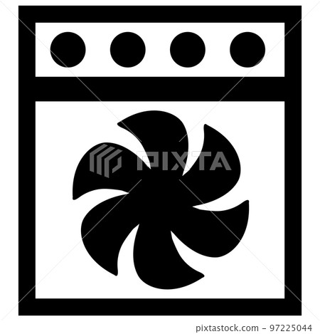 convection turbofan stove icon on white background. flat style.  97225044