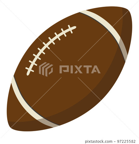 Traditional American Football Soccer Ball with NFL Inscription. Flat style. Isolated on a white background 97225582