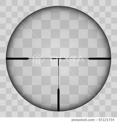 Realistic view of the area of the sniper crossroads with measures. The pattern of the sniper area stands out in a transparent tone. Inspection through the rifle sight. Vector Realistic view of the area of the sniper crossroads with measures. The pattern of the sniper area stands out in a transparent tone. Inspection through the rifle sight. Vector 97225734