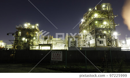 Factory night view at Kawasaki Industrial Complex Chidoricho Yard Factory night view at Kawasaki Industrial Complex Chidoricho Yard 97225999