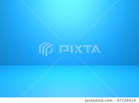 3d rendering of empty blue abstract minimal concept background. Scene for advertising, cosmetic ads, showcase, presentation, website, banner, cream, fashion. Illustration. Product display 97226419