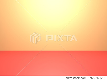 3d rendering of empty yellow and red abstract minimal concept background. Scene for advertising, cosmetic ads, showcase, presentation, website, banner, cream, fashion. Illustration. Product display 97226420