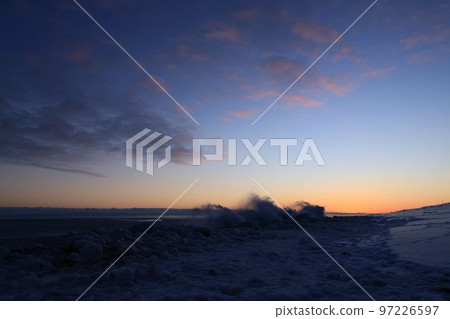 Okhotsk sea grill in winter 97226597