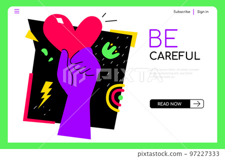 Be careful - colorful flat design style illustration Be careful - colorful flat design style illustration 97227333
