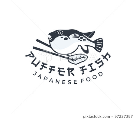 Puffer fish and chopsticks, japanese food, logo design. Fish, animal, food and restaurant, vector design and illustration Puffer fish and chopsticks, japanese food, logo design. Fish, animal, food and restaurant, vector design and illustration 97227397