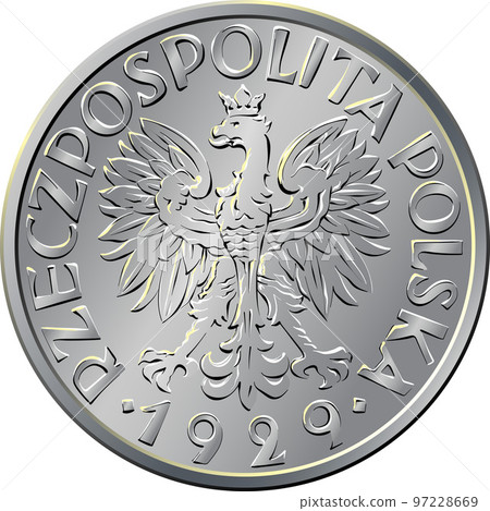 obverse Polish Money one zloty coin obverse Polish Money one zloty coin 97228669