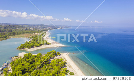 Aerial view at the beach. 97229108