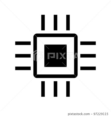 CPU icon. computer parts. vector. 97229115