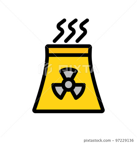 Nuclear power plant icon. Reactor. vector. 97229136